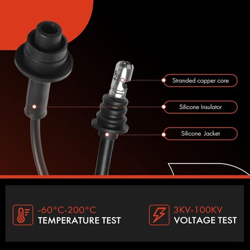 A-Premium 4PCS Spark Plug Wires Compatible with Toyota Van 1984 1985 1986 1987 1989 in Saudi Arabia