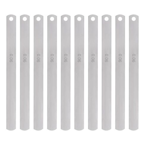 HARFINGTON 10pcs Mn Steel Feeler Gauge 0.04mm Thickness 150mm Length Metric Filler Thickness Gage Gap Measuring Tool Single Blade in Kuwait