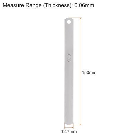 HARFINGTON 10pcs Mn Steel Feeler Gauge 0.04mm Thickness 150mm Length Metric Filler Thickness Gage Gap Measuring Tool Single Blade in Kuwait