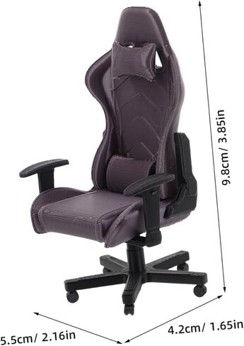 1 12 Scale Miniature Gaming Chair Model Tiny Dollhouse Furniture Office Decor Collector Accessory Realistic Small Computer Chair in Kuwait