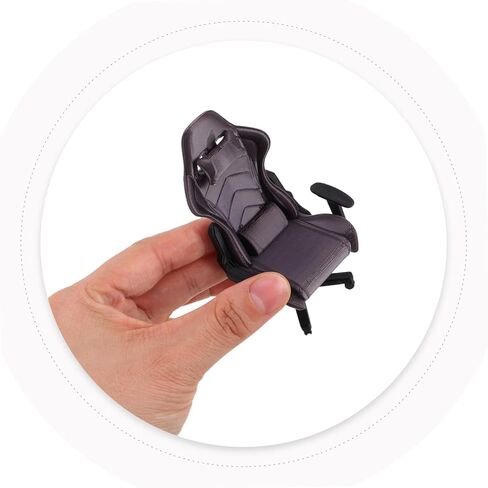 1 12 Scale Miniature Gaming Chair Model Tiny Dollhouse Furniture Office Decor Collector Accessory Realistic Small Computer Chair in Kuwait