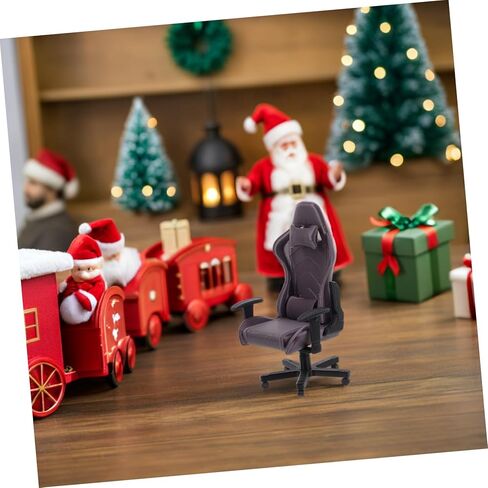 1 12 Scale Miniature Gaming Chair Model Tiny Dollhouse Furniture Office Decor Collector Accessory Realistic Small Computer Chair in Kuwait