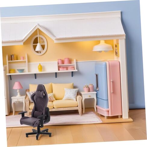 1 12 Scale Miniature Gaming Chair Model Tiny Dollhouse Furniture Office Decor Collector Accessory Realistic Small Computer Chair in Kuwait