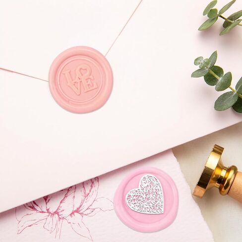 Love Wax Seal Stamp Copper Vintage Detachable Sealing Stamp Brass and A Wood Handle Pattern Stamps Head Letter Invitation Card Wedding Gift Package Holidays in Saudi Arabia