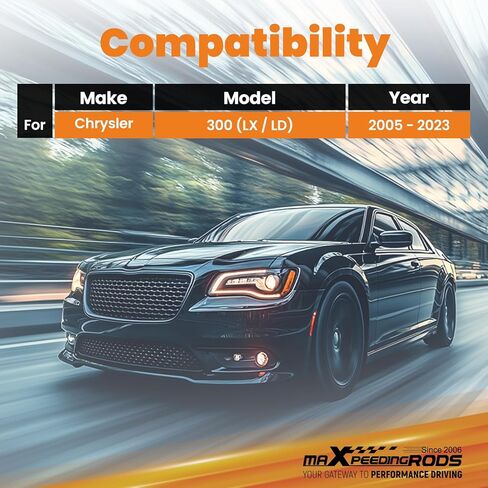 أذرع الحدبة الخلفية maxpeedingrods +/-3° لكرايسلر 300 (LX/LD) 2005-2023، أذرع التحكم العلوية الخلفية القابلة للتعديل مع البطانات البلاستيكية وتركيبات زيرك الشحوم in Saudi Arabia