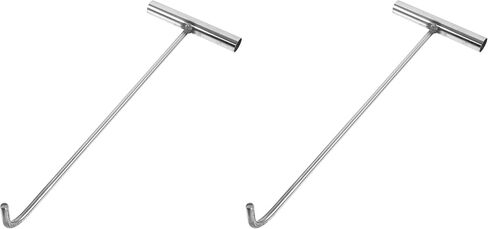 DOITOOL Stainless Steel Manhole Cover Hook T Hook Manhole Tool Manhole Lift Hooks for Trampoline Pull Springs Open Manhole Covers in Kuwait