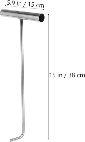 DOITOOL Stainless Steel Manhole Cover Hook T Hook Manhole Tool Manhole Lift Hooks for Trampoline Pull Springs Open Manhole Covers in Kuwait