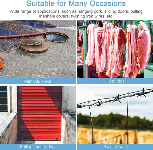 DOITOOL Stainless Steel Manhole Cover Hook T Hook Manhole Tool Manhole Lift Hooks for Trampoline Pull Springs Open Manhole Covers in Kuwait