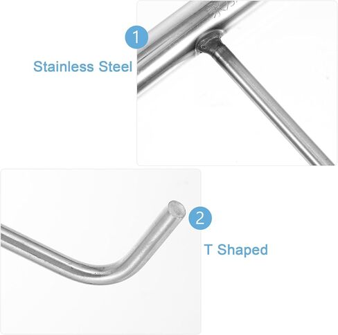 DOITOOL Stainless Steel Manhole Cover Hook T Hook Manhole Tool Manhole Lift Hooks for Trampoline Pull Springs Open Manhole Covers in Kuwait