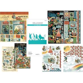 حزمة رسم Spellbinders 45 Wonder of Oz - قالب Oz Silhouette، رسم 45 نقل مطاطي، حزمة مجموعة 8 × 8 (24 ورقة مزدوجة الجوانب)، ملصقات البطاقات وتشكيلة Ephemera in Saudi Arabia