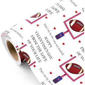 WRAPAHOLIC Valentines Day Wrapping Paper Roll - Mini Roll - 17 Inch x 16.5 Feet - I Love You Wrapping Paper for Valentine's Day, Anniversary, Wedding, Birthday in Saudi Arabia