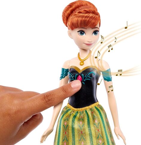 Mattel Disney Frozen Toys, Singing Anna Doll in Signature Clothing, Sings “for The First Time in Forever" from The Disney Movie Frozen, Gifts for Kids in Saudi Arabia