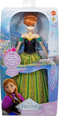 Mattel Disney Frozen Toys, Singing Anna Doll in Signature Clothing, Sings “for The First Time in Forever" from The Disney Movie Frozen, Gifts for Kids in Saudi Arabia