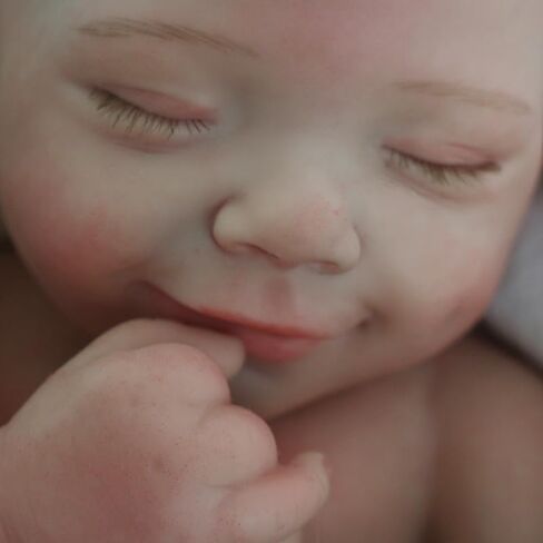 16" Realistic Newborn Silicone Baby Doll - 4.4 Lbs, 3D Painted Skin, Visible Veins, Weighted Sleeping Girl in Kuwait