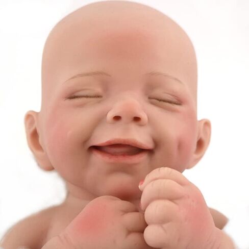 16" Realistic Newborn Silicone Baby Doll - 4.4 Lbs, 3D Painted Skin, Visible Veins, Weighted Sleeping Girl in Kuwait