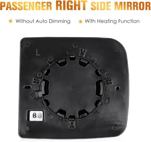 Passenger Right Side Heated Mirror Glass Fits for 2009-2019 Dodge Ram 1500, 2010-19 2500 3500 4500 5500 for 68067726AA Only for Towing Type Mirror in Saudi Arabia