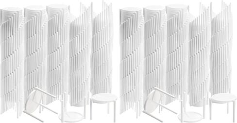 ZEAYEA 600 Pcs Pizza Saver Stand, Plastic Tabletop Pizza Tripod Stack, Disposable White Pizza Saver for Restaurant Container, Catering Boxes and Food Take Out in Kuwait