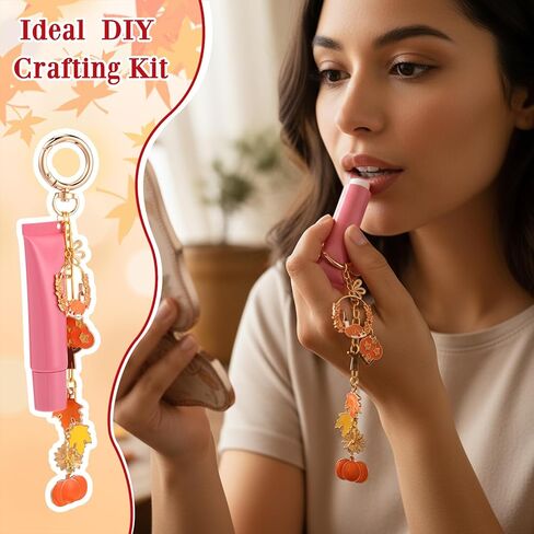 مجموعة ملمع الشفاه VioraWhite Charm Kit، مجموعة صنع سلسلة مفاتيح ملمع الشفاه بما في ذلك سلسلة مفاتيح متنوعة ومشابك سلسلة تمديد (855 قطعة، نمط مختلط) in Saudi Arabia