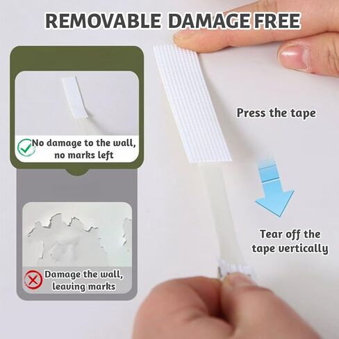 flintronic Large Picture Hanging Strips Heavy Duty, 36 Pairs(72 Strips) Sticky Picture Hangers, Damage Free Adhesive Mounting Strip Without Nails, for Pictures Frames Mirrors Wall Hanger in Saudi Arabia