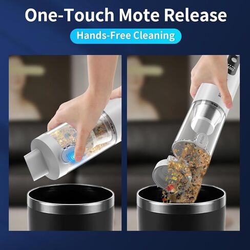 Handheld Car Vacuum Portable Cordless Rechargeable Mini Vacuum Cleaner with Suction Cordless 5 in 1 Window Breaker LED Light Multi-Nozzles, for Car, Pet Hairs, Kitchen, Home, Desk, Keyboard in Saudi Arabia