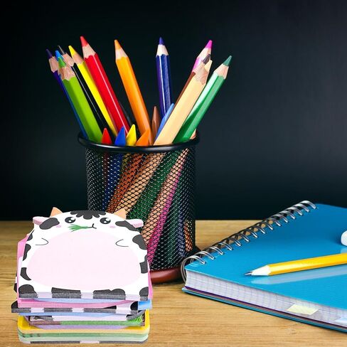 Fancy Land 24 Pads Cute Sticky Notes Cow Milk Pattern Sticky Notes for Teachers Classrooms 720 Sheets Memo Pads Page Markers New Year Holiday Gifts Office School Supplies in Saudi Arabia