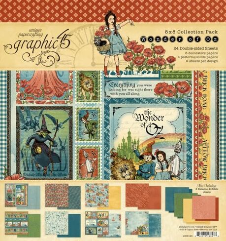حزمة رسم Spellbinders 45 Wonder of Oz - قالب Oz Silhouette، رسم 45 نقل مطاطي، حزمة مجموعة 8 × 8 (24 ورقة مزدوجة الجوانب)، ملصقات البطاقات وتشكيلة Ephemera in Saudi Arabia