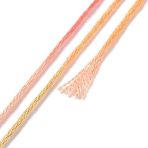 10 Skeins 0.5mm Dark Orange Embroidery Floss 6 Ply Polyester Cross Stitch Threads Friendship Bracelets Floss Crafts Floss 8.75 Yards(8m)/Skein in Saudi Arabia