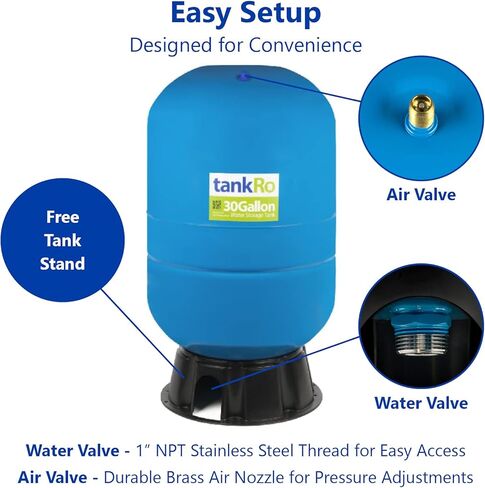 – RO Water Filtration System Expansion Tank – 11 Gallon Water Tank – Large Reverse Osmosis Water Storage Pressure Tank in Saudi Arabia