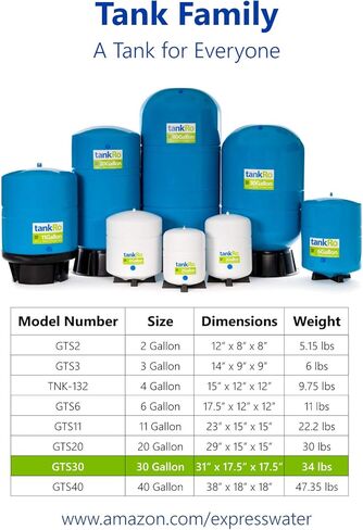 – RO Water Filtration System Expansion Tank – 11 Gallon Water Tank – Large Reverse Osmosis Water Storage Pressure Tank in Saudi Arabia
