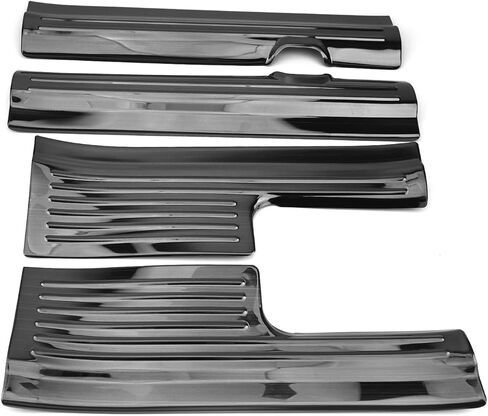 YOUTOOCAR Stainless Steel Door Sill Scuff Plate Covers Compatible with Hyundai Santa Fe 2024-2025 Accessories (Black) in Saudi Arabia