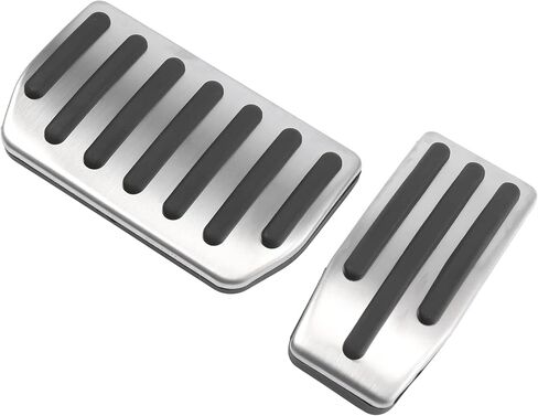 ACROPIX Car Brake Gas Foot Pedal Pads Accelerator Pedal Covers Fit for Tesla S - Pack of 1 Silver Tone in Saudi Arabia