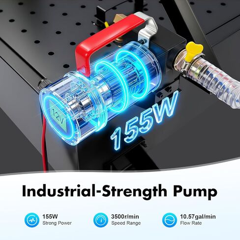 وعاء تصريف الزيت سعة 15 جالونًا مع مضخة كهربائية بقدرة 155 وات - عربة نقل السوائل الفولاذية شديدة التحمل لتجميع الزيوت وسائل التبريد وسوائل ناقل الحركة المستعملة في ورشة المرآب in Kuwait