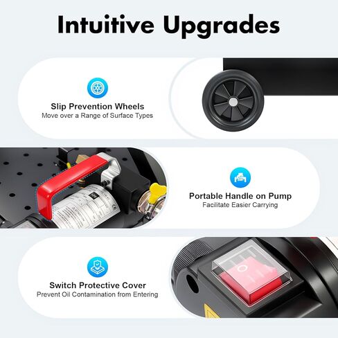 وعاء تصريف الزيت سعة 15 جالونًا مع مضخة كهربائية بقدرة 155 وات - عربة نقل السوائل الفولاذية شديدة التحمل لتجميع الزيوت وسائل التبريد وسوائل ناقل الحركة المستعملة في ورشة المرآب in Kuwait