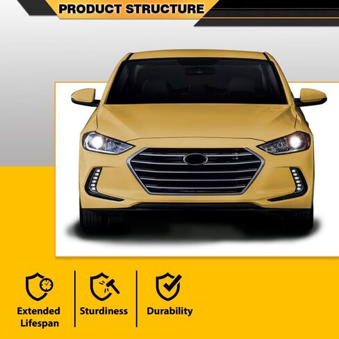 Front Bumper Cover Grille Set Compatible with Hyunadi Elantra 2017-2018 Black in Saudi Arabia