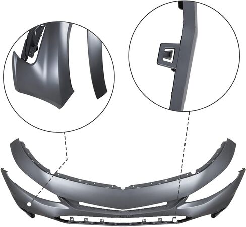 Primered Front Bumper Cover Fascia without Sensor Holes Replacement for Malibu 2016 2017 2018 in Saudi Arabia