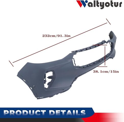 waltyotur Primed Plastic Front Bumper Cover Replacement for Escape 2023 2024 with Park Sensor Holes in Saudi Arabia