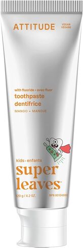ATTITUDE Toothpaste with Fluoride, Prevents Tooth Decay and Cavities, Vegan, Cruelty-Free and Sugar-Free, Watermelon, 4.2 Oz in Kuwait