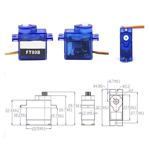 4 pcs 1.5kg 9g Digital servo Plastic Gear Small Motor 3-6V 180 Degrees FT90B in Saudi Arabia