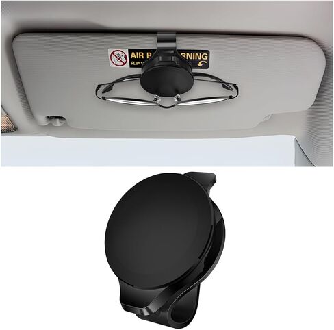 Mandark Sunglass Holder for Car Visor, Automotive Sun Visor Eyeglasses Ticket Card Clip for Storage, Vehicle Interior Glasses Hanger Organizer Accessories, Universal for SUV Sedan Truck(Black) in Saudi Arabia