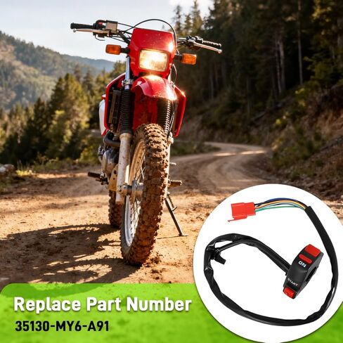 AUTOVIC Kill Switch Engine Start Stop On/Off for Honda XR650L 1993-2025, Replace for 35130-MY6-A91 in Saudi Arabia