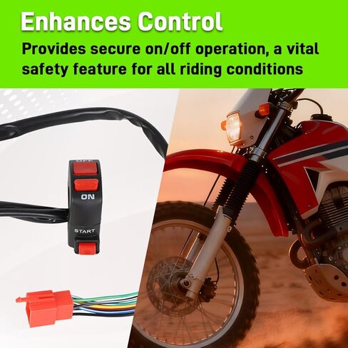 AUTOVIC Kill Switch Engine Start Stop On/Off for Honda XR650L 1993-2025, Replace for 35130-MY6-A91 in Saudi Arabia