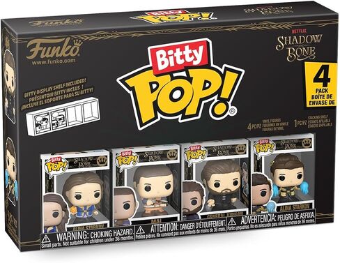 Funko Pop! Bitty: Netflix - Alina Starkov, General Kirigan, Mal, and Alina Starkov - 0.9 Inch (2.2 Cm) - Shadow and Bone Collectable - Stackable Display Shelf Included - Gift Idea - Cake Topper in Saudi Arabia
