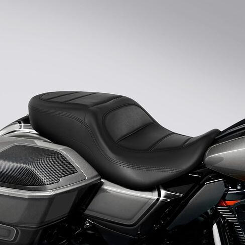 TCT-MOTORPARTS Black Driver Passenger Seat Fit For Harley Davidson CVO Street Road Glide 2023-2025 in Kuwait
