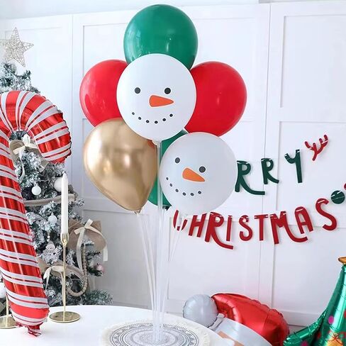 4 مجموعات من قطع مركزية لعيد الميلاد للطاولات، وحامل بالونات رجل الثلج للطاولات، وبالونات حمراء وخضراء وذهبية لحفلات عيد الميلاد، وديكورات قطع مركزية للطاولات لحفلات عيد الميلاد للعام الجديد 2026 in Saudi Arabia