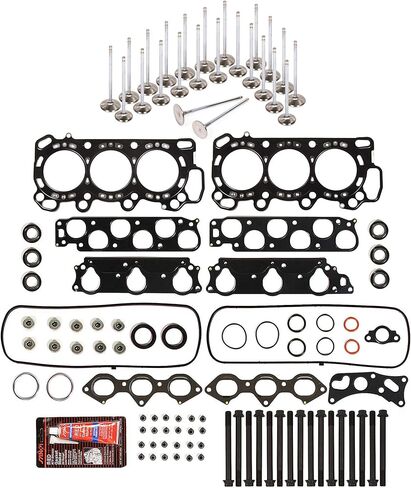 Evergreen HSHBIEV4024HP Head Gasket Set Intake Exhaust Valves Compatible with 97-02 Acura Honda 3.0L SOHC J30A1 in Saudi Arabia