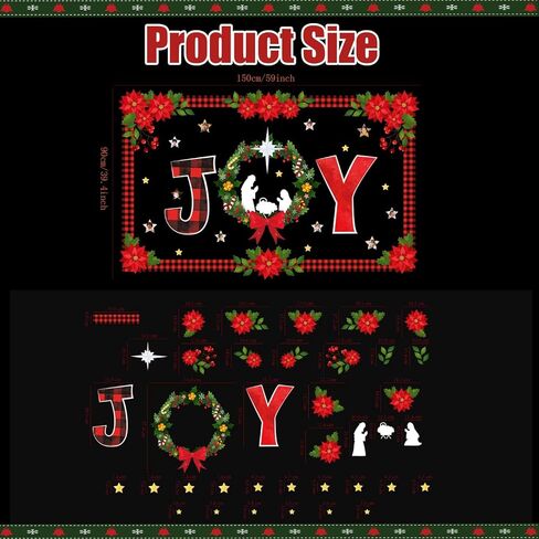 عيد الميلاد ميلاد الفرح نشرة لوحة الزينة مجموعة مع الحدود الجاموس منقوشة الدينية مشهد المهد ديكور الفصول الدراسية للمعلمين يسوع الميلاد القواطع للفصل المدرسة الفصول الدراسية لوحة الإعلانات in Kuwait