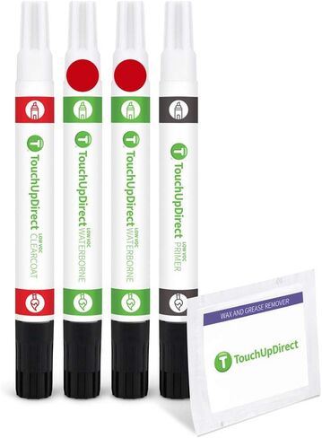 TouchUpDirect 25D Whitewater Pearl Mica Tricoat متوافق مع فرشاة طلاء Mazda Exact Match Touch Up - مجموعة أساسية in Kuwait