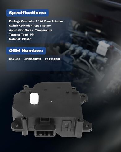 LUJUNTEC Blend Door Actuator Replaces 604-457 Replacement Heater Blend Door Levers Fit for Mazda for CX-9 2007-2015 Air Door Actuator 1PC ‎APBDA0289 TD1161B60 in Saudi Arabia
