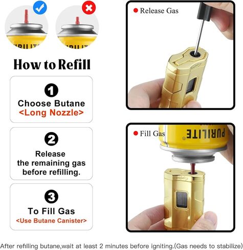 Cigar Torch Lighter Triple Jet Flame Refillable Butane Torch Cigar Lighters Windproof Lighter with Cigar Punch Rest Holder - Butane Not Included (Black) in Kuwait