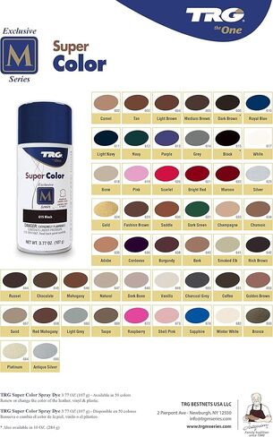 TRG Super Color Spray Leather، صبغ الفينيل والقماش، العديد من الألوان (#615 أسود، 3.77 أونصة.) in Kuwait